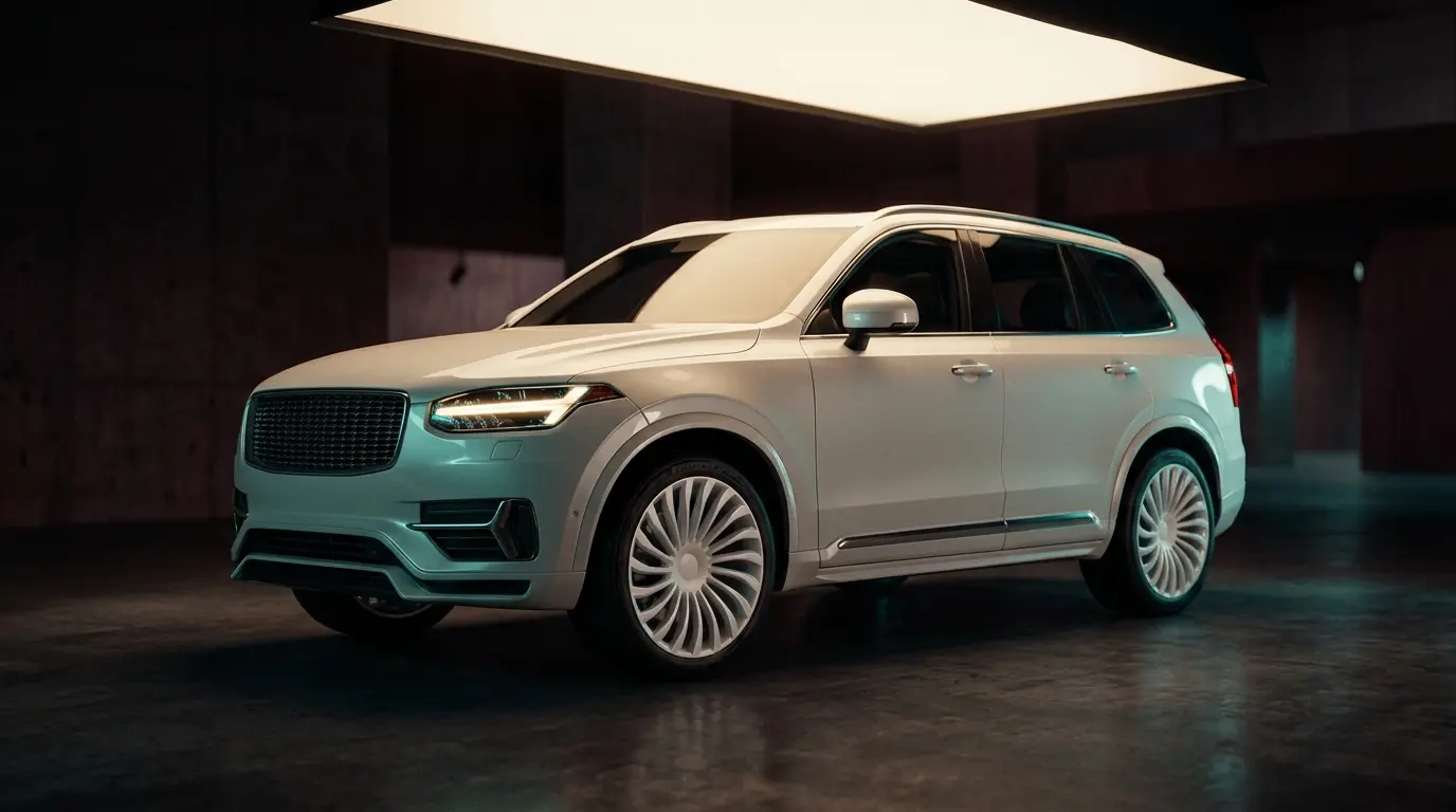 A luxury SUV parked indoors under even lighting.